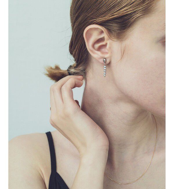 ete「パール ストレートライン ピアス」|ピアス|