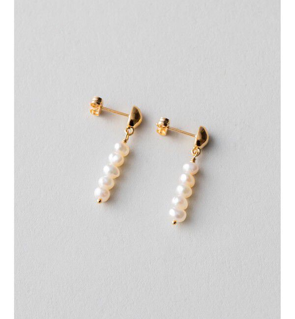 ete「パール ストレートライン ピアス」|ピアス|