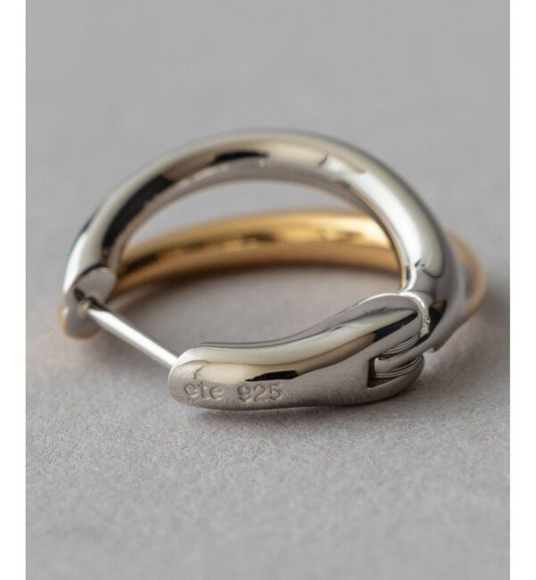 ete「ダブルライン バイカラー ハグピアス」|ピアス|