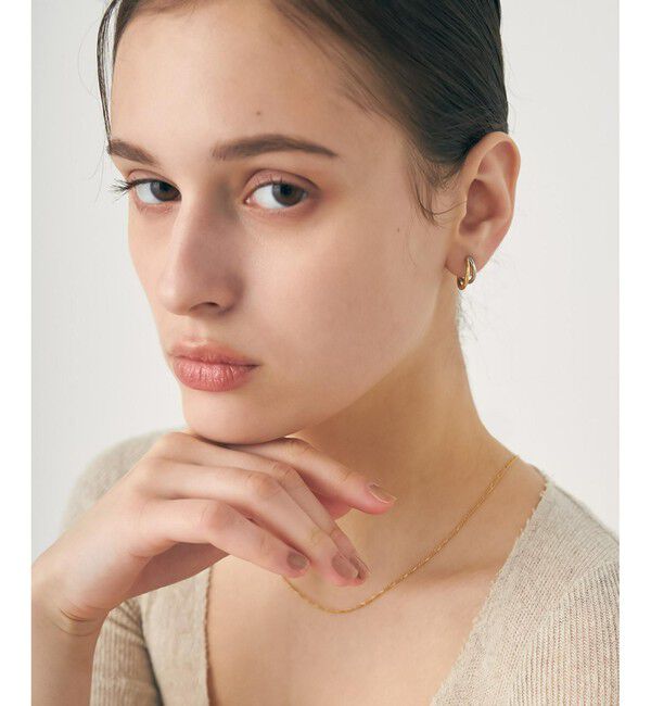 ete「ダブルライン バイカラー ハグピアス」|ピアス|