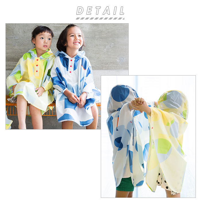 BACKYARD FAMILY「キッズ レイン コート ポンチョ 通販 レインポンチョ カッパ 雨具 サイズ S 80 90」|その他ベビー用品|