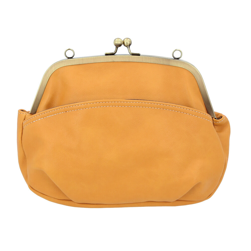 BACKYARD FAMILY「リズデイズ LIZDAYS がま口バッグ レトロ 通販 2way ショルダーバッグ レディース」|ショルダー・メッセンジャー|イエロー1