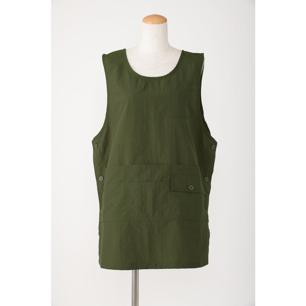 BACKYARD FAMILY「エプロン 撥水 作業 通販 かぶり かぶる レディース 保育士 かわいい 可愛い おしゃれ」|その他|グリーン1