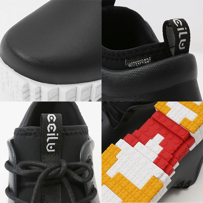 BACKYARD FAMILY「チル ccilu ブロックソール 通販 メンズ レディース ショート 軽量 晴雨兼用 厚底 雨靴」|スリッポン|