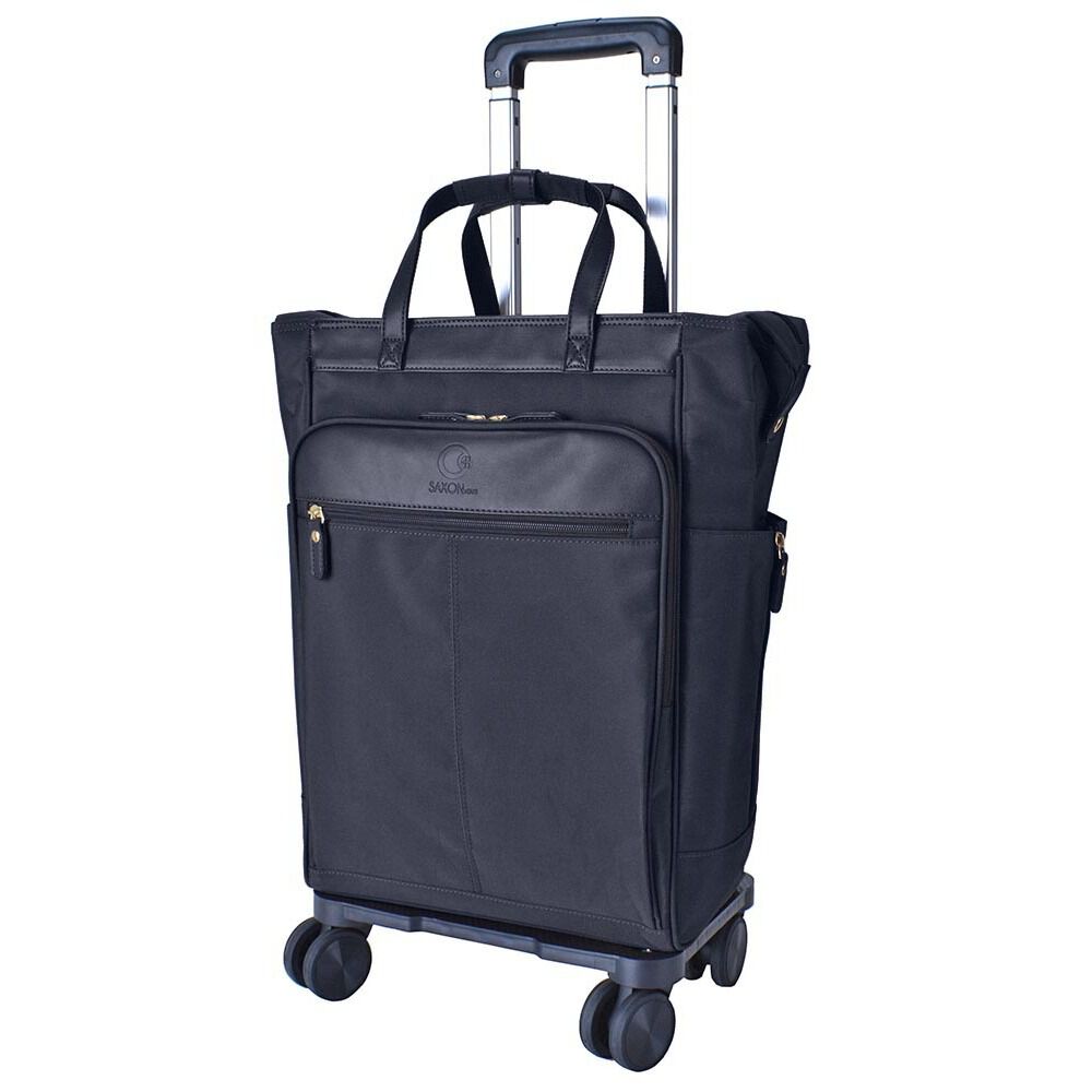 BACKYARD FAMILY「ショッピングカート 4輪 おしゃれ 通販 SAXON バッグ キャリーバッグ ショッピングキャリー」|キャリーケース|ブラック1