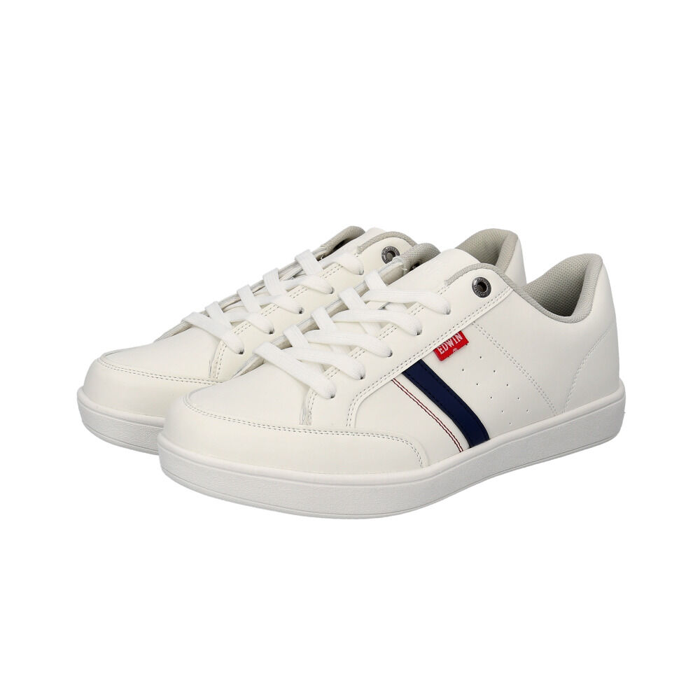 BACKYARD FAMILY「EDWIN スニーカー EDW7053 エドウィン 通販 メンズ ローカットスニーカー 軽量」|スリッポン|ホワイト1