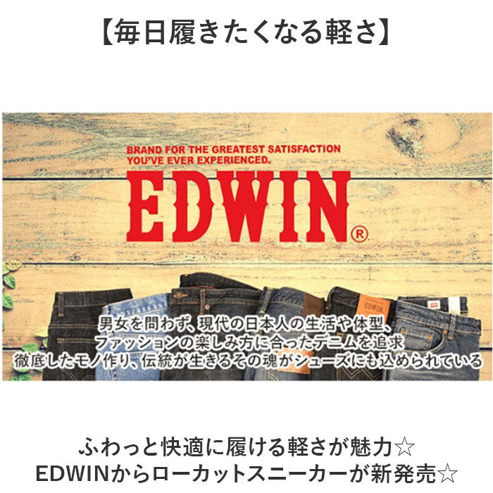 BACKYARD FAMILY「EDWIN スニーカー EDW7055 エドウィン 通販 メンズ ローカットスニーカー 軽量」|スリッポン|