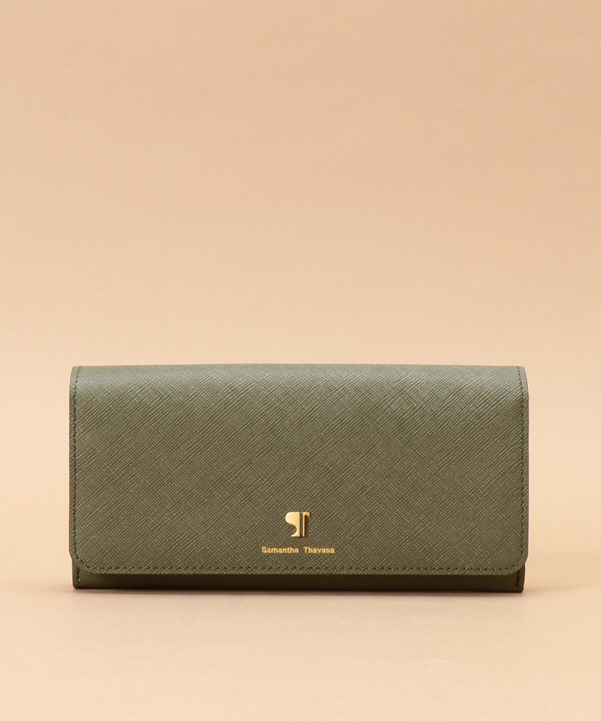 Samantha Thavasa「Pomme d'espoir ポムディスポワール バイカラー長財布」|財布|カーキ