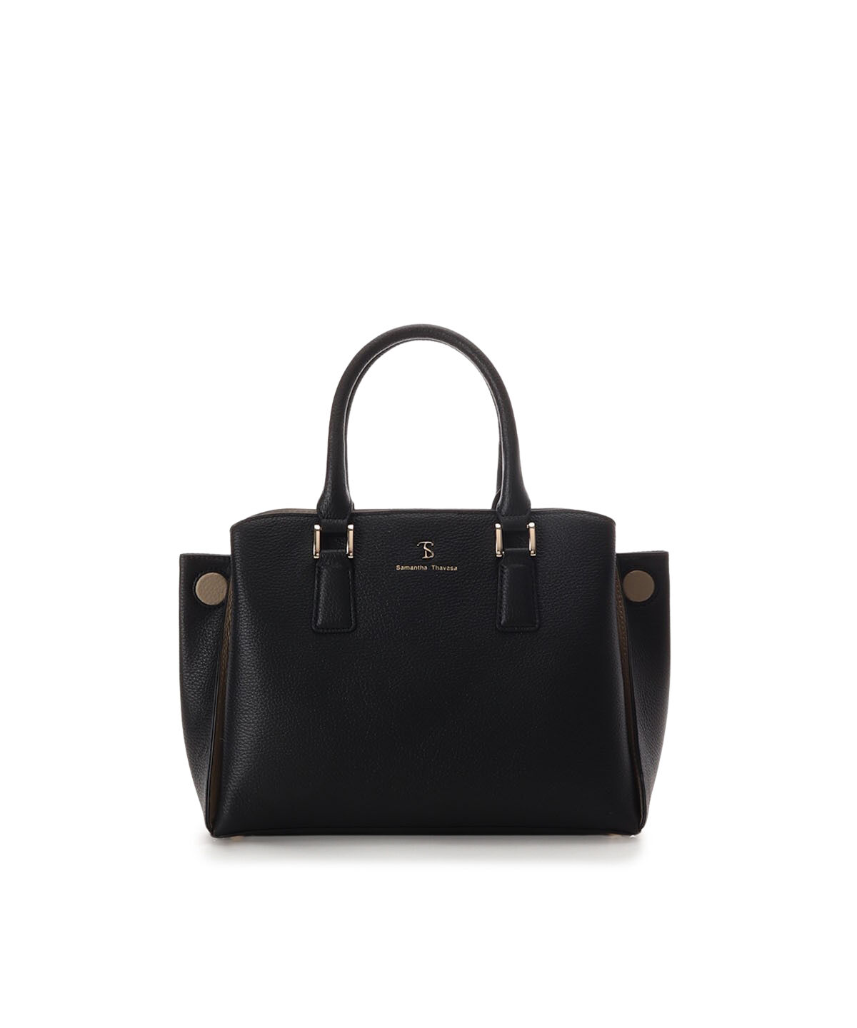 Samantha Thavasa「バイカラーレザー ハンドルバッグ」|ハンドバッグ|