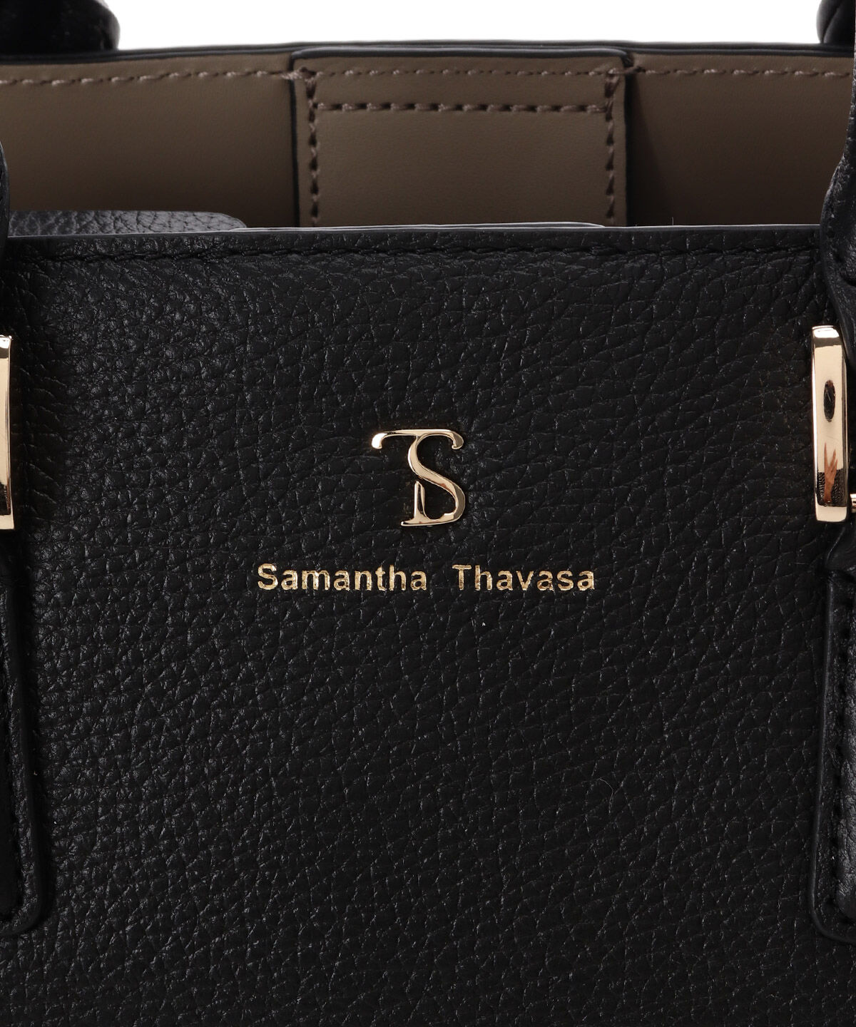 Samantha Thavasa「バイカラーレザー ハンドルバッグ」|ハンドバッグ|