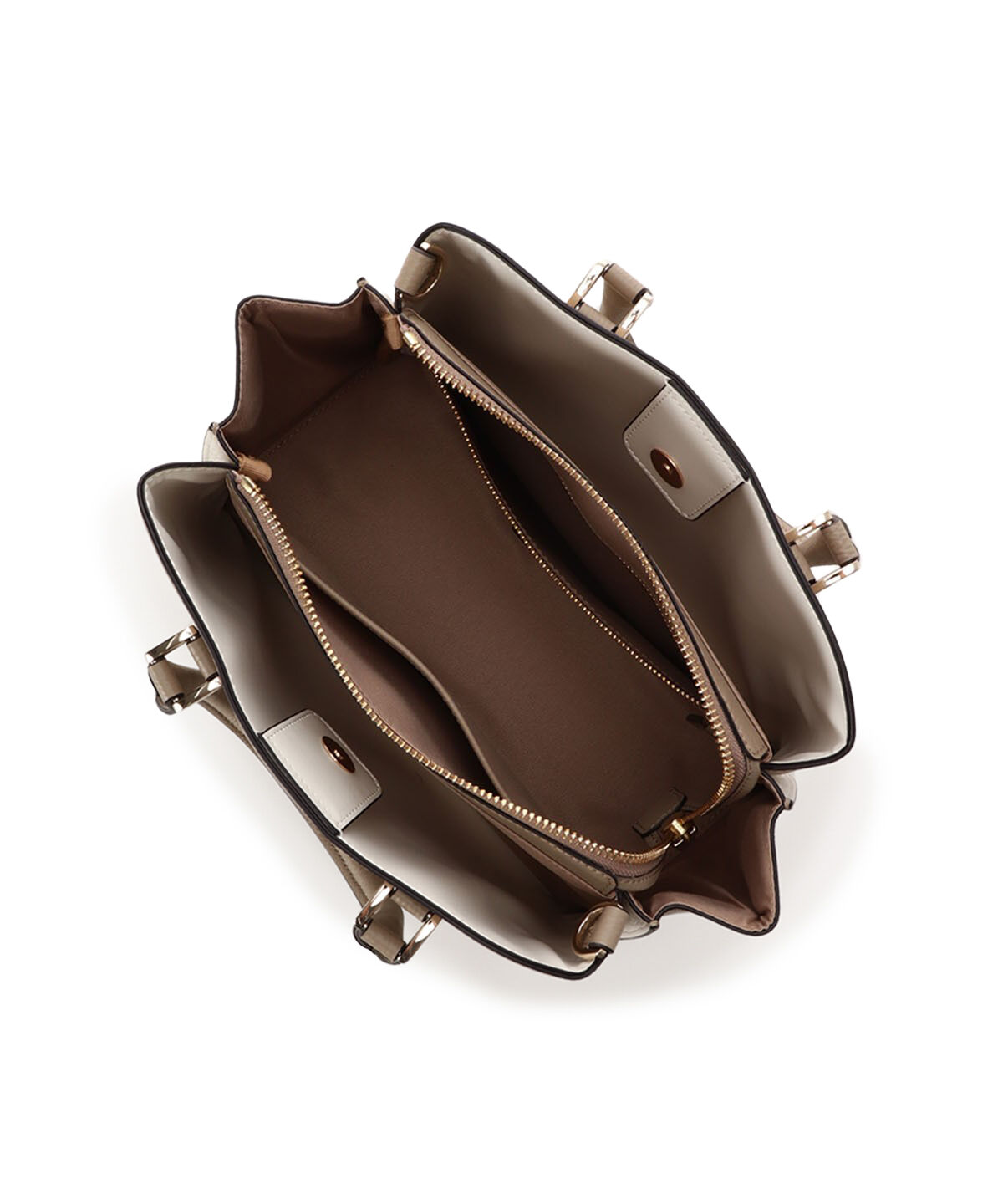 Samantha Thavasa「バイカラーレザー ハンドルバッグ」|ハンドバッグ|