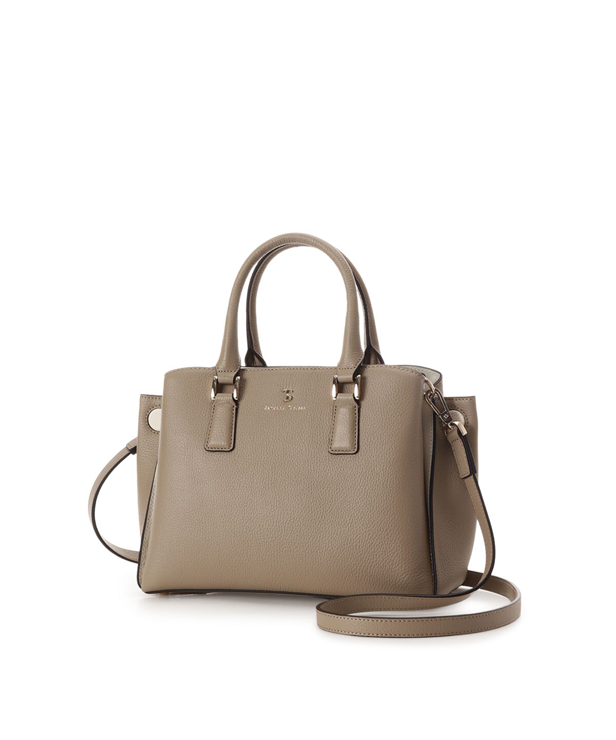 Samantha Thavasa「バイカラーレザー ハンドルバッグ」|ハンドバッグ|