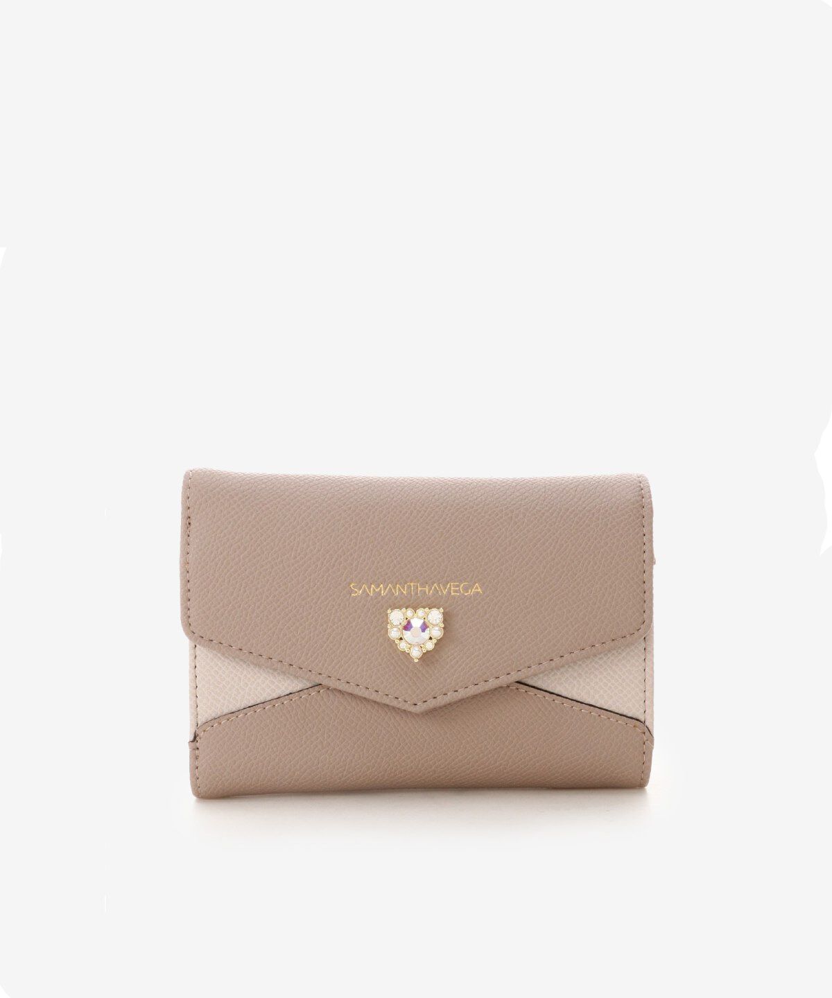 Samantha Vega「ハートビジュー付き折財布」|財布|モカ