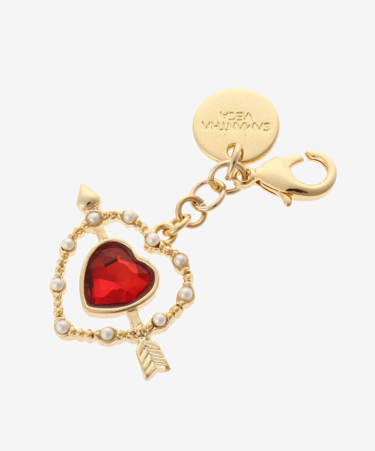 Samantha Vega「ハートアローファスナートップ」|チャーム・キーホルダー|レッド