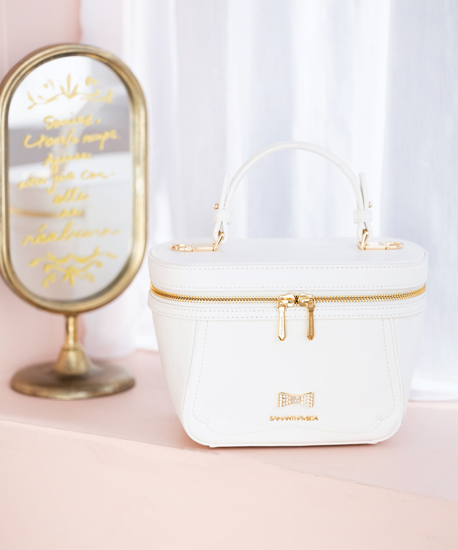 Samantha Vega「ビジューリボンバニティバック」|ハンドバッグ|