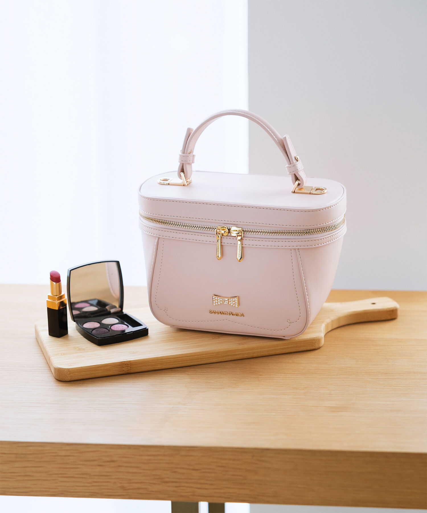 Samantha Vega「ビジューリボンバニティバック」|ハンドバッグ|