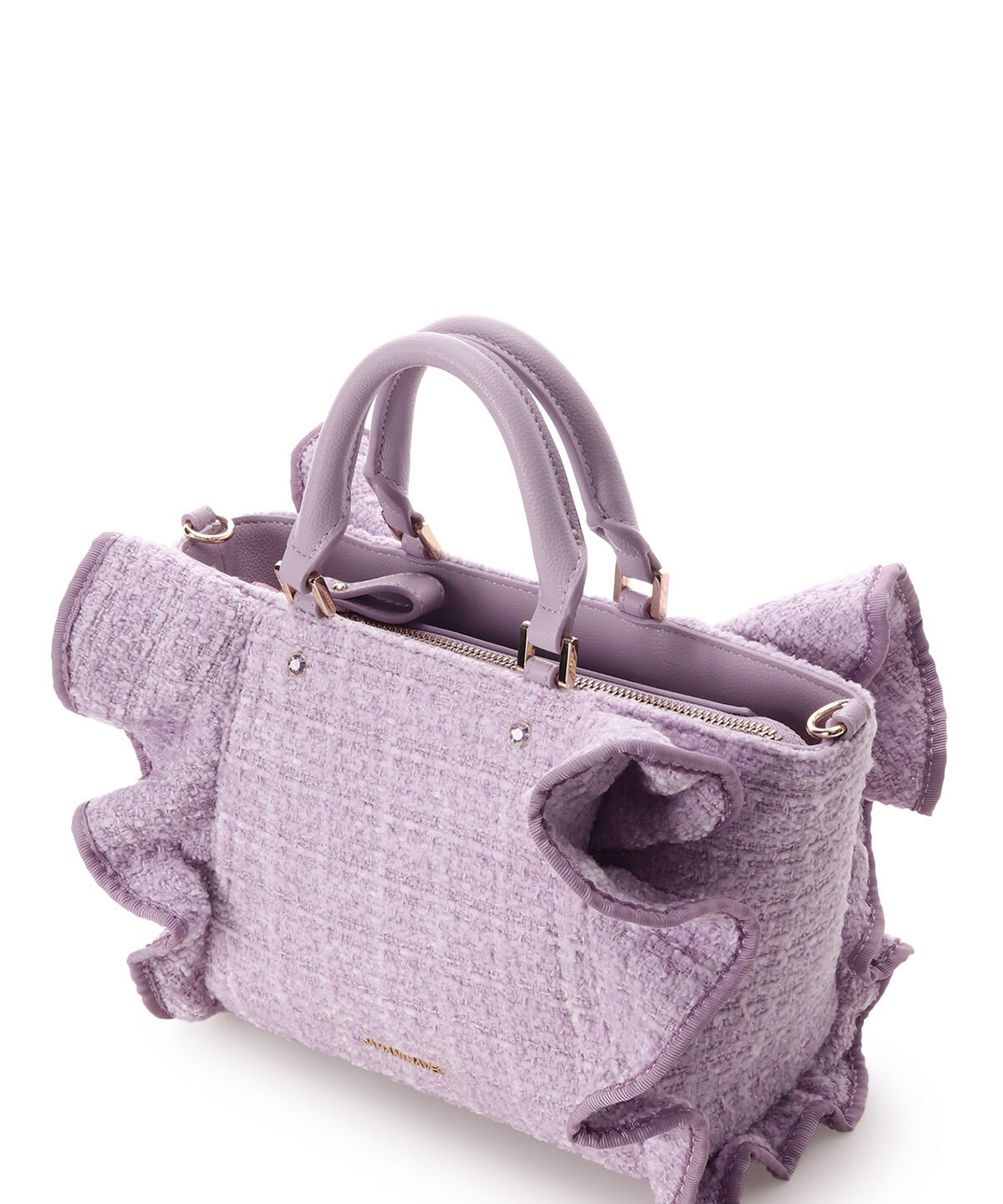 Samantha Vega「ツイードフリルハンドバッグ（小）」|ハンドバッグ|