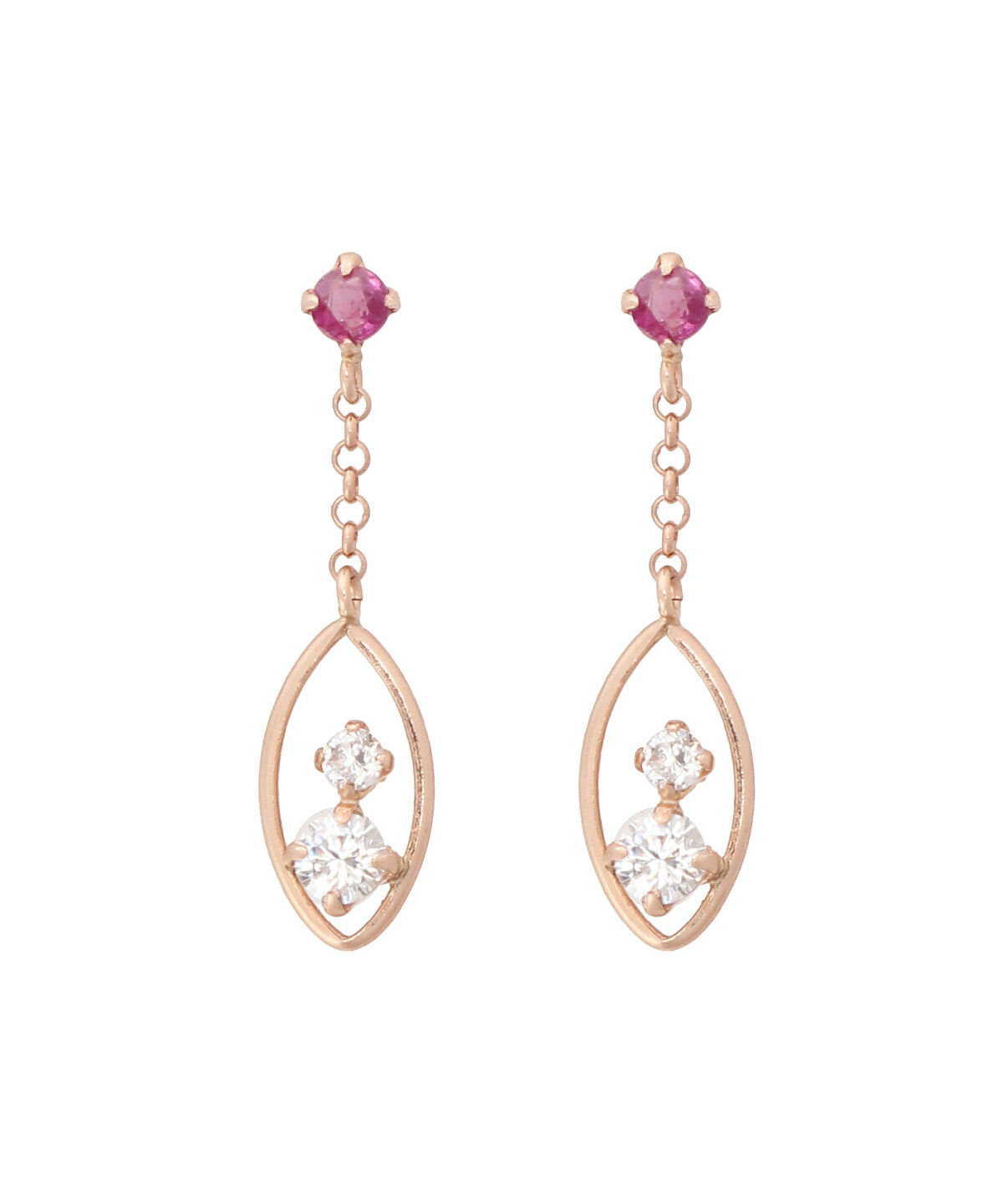 Samantha Tiara「K10 PG ドロップピアス≪7月 誕生石≫」|ピアス|K10 PG