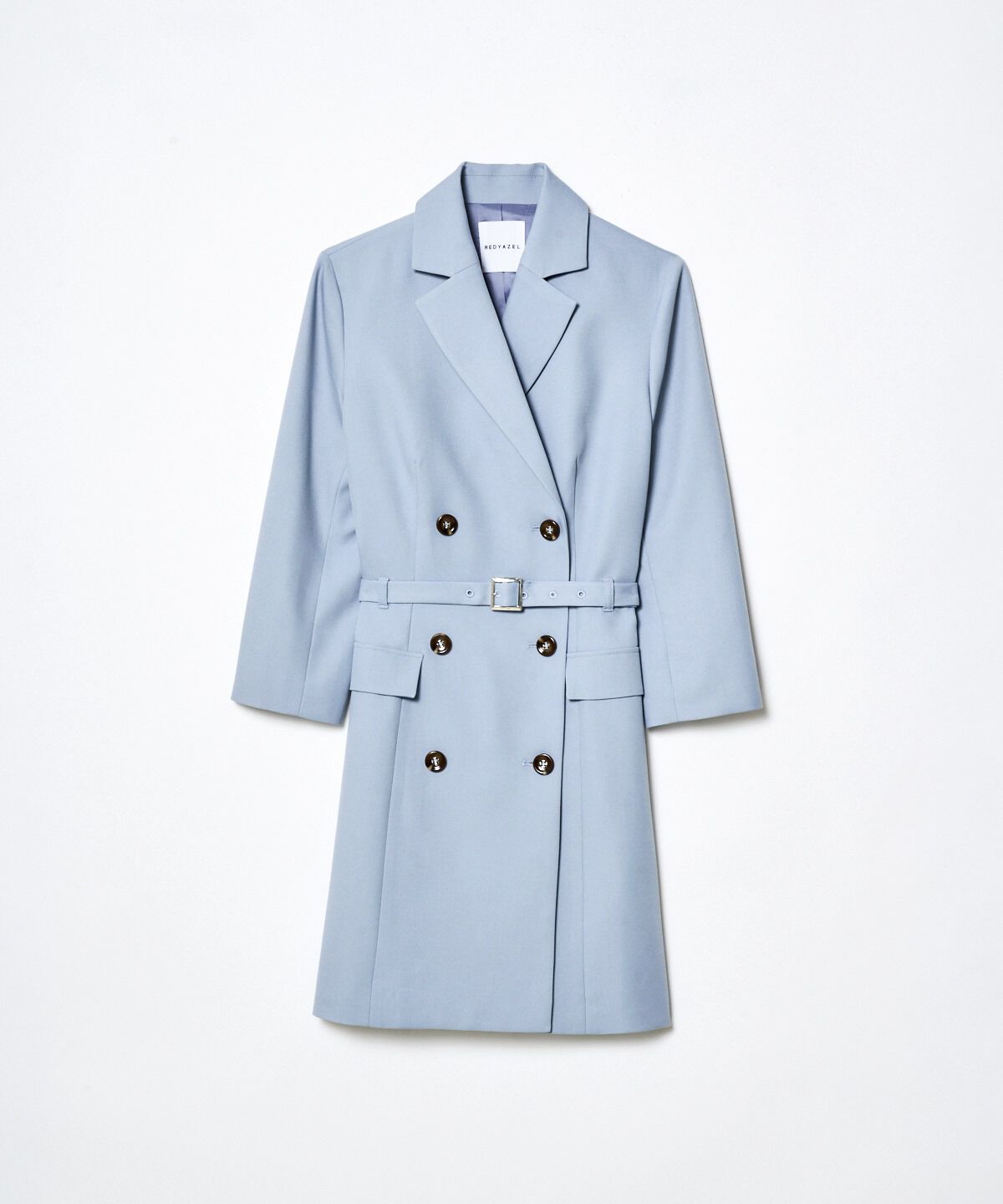 REDYAZEL「テーラーカラーミニワンピース」|ワンピース|サックス