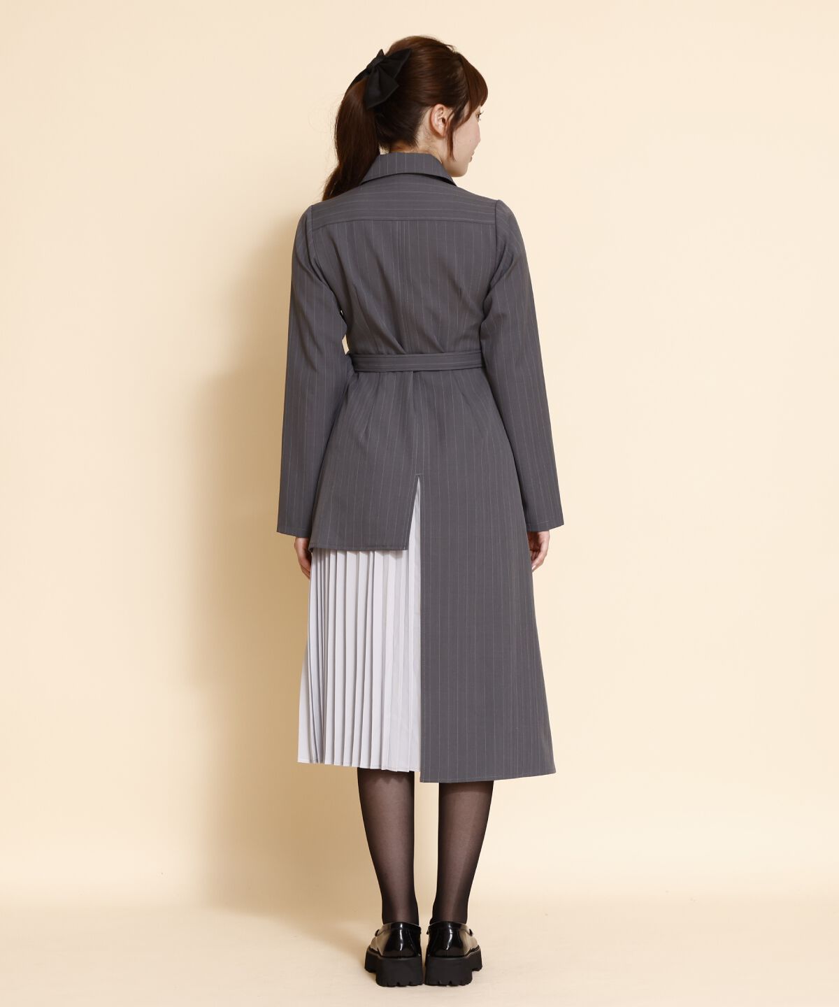 REDYAZEL「サイドプリーツストライプワンピース」|ワンピース|