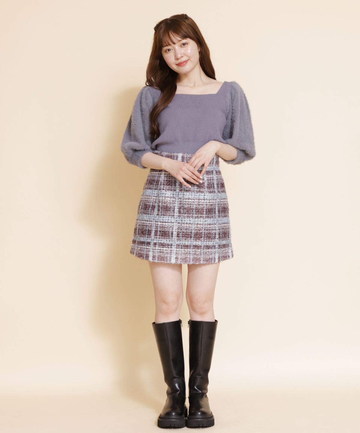 REDYAZEL「シャギースリーブニットトップス」|ニット・セーター|