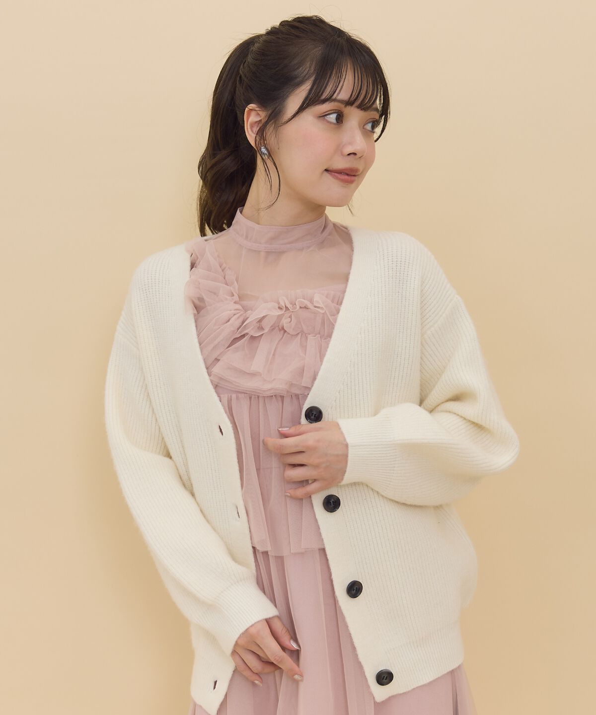 REDYAZEL「Vネックカーディガン」|カーディガン|