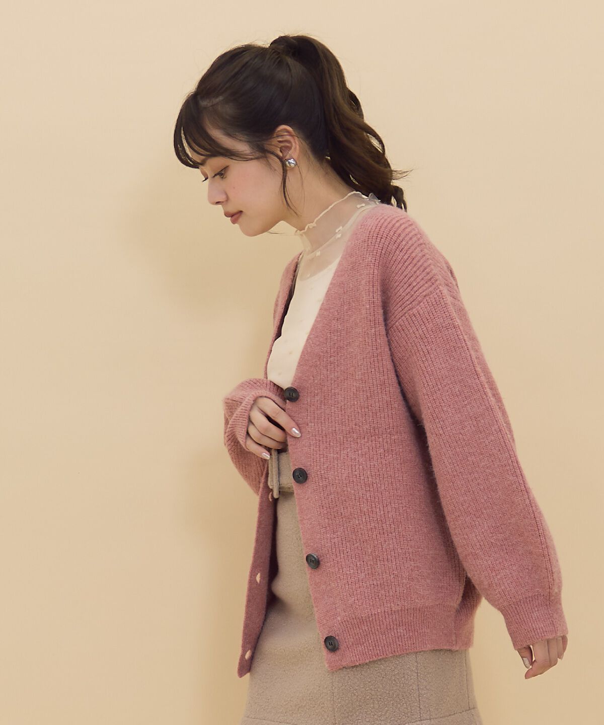 REDYAZEL「Vネックカーディガン」|カーディガン|