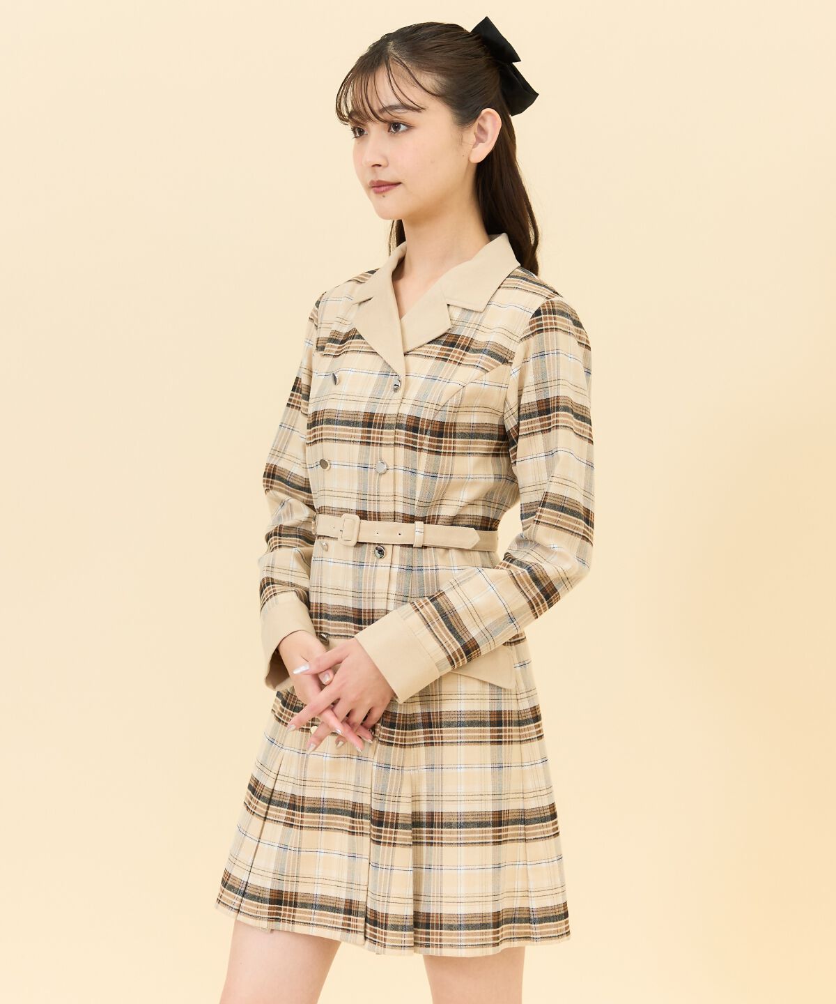 REDYAZEL「チェックダブルミニワンピース」|ワンピース|