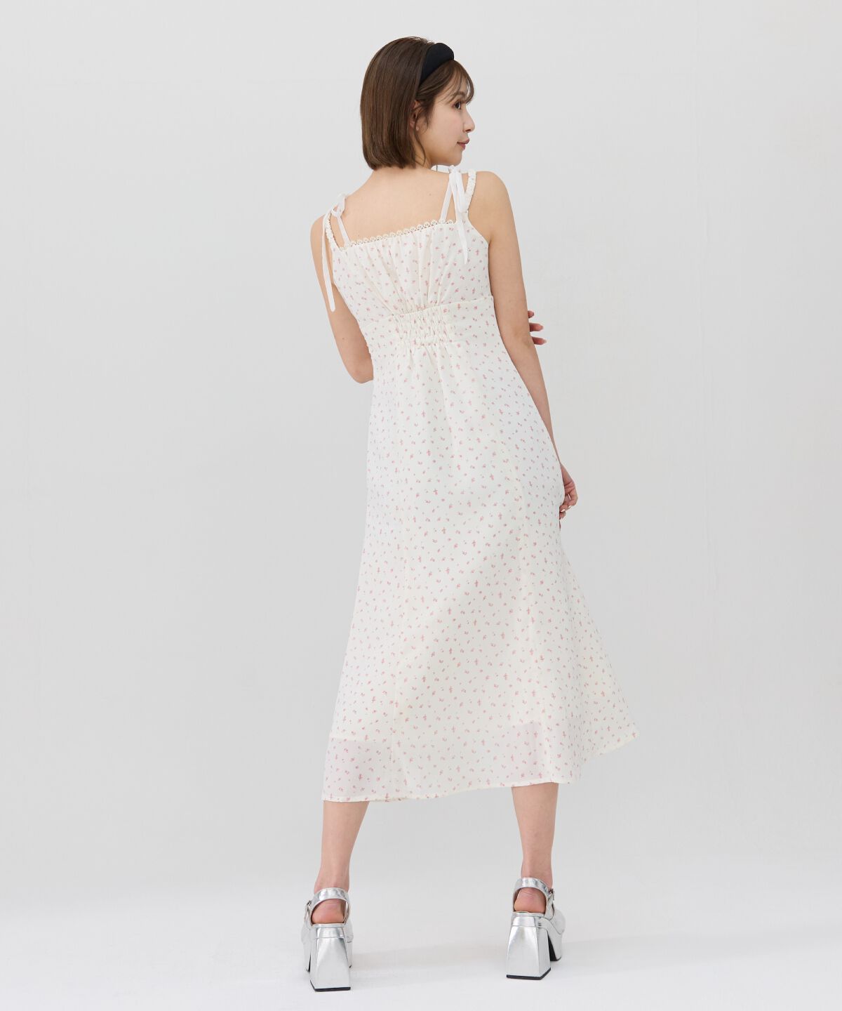 REDYAZEL「ミニフラワーWストラップロングワンピース」|ワンピース|