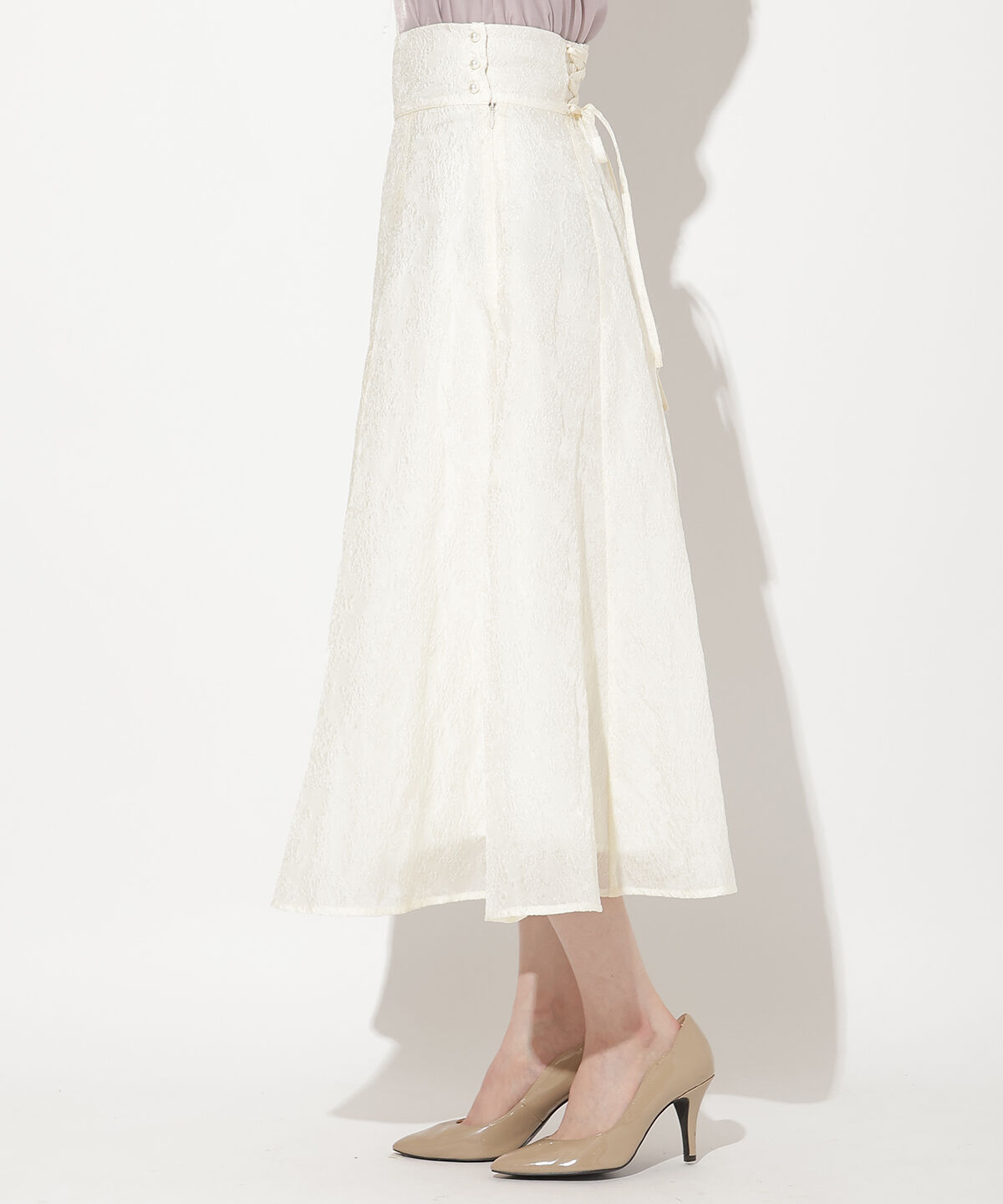 WILLSELECTION「エンボスジャガードフレアスカート」|フレア|