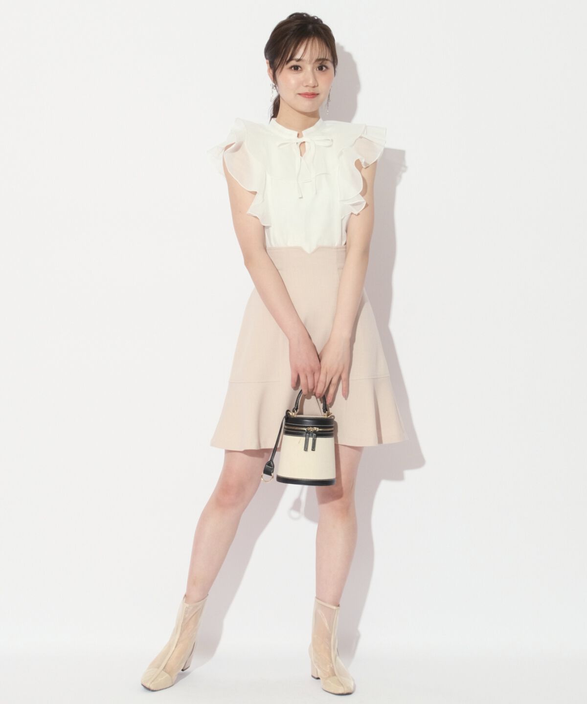 WILLSELECTION「フレアヘムミニスカート」|フレア|ピンク