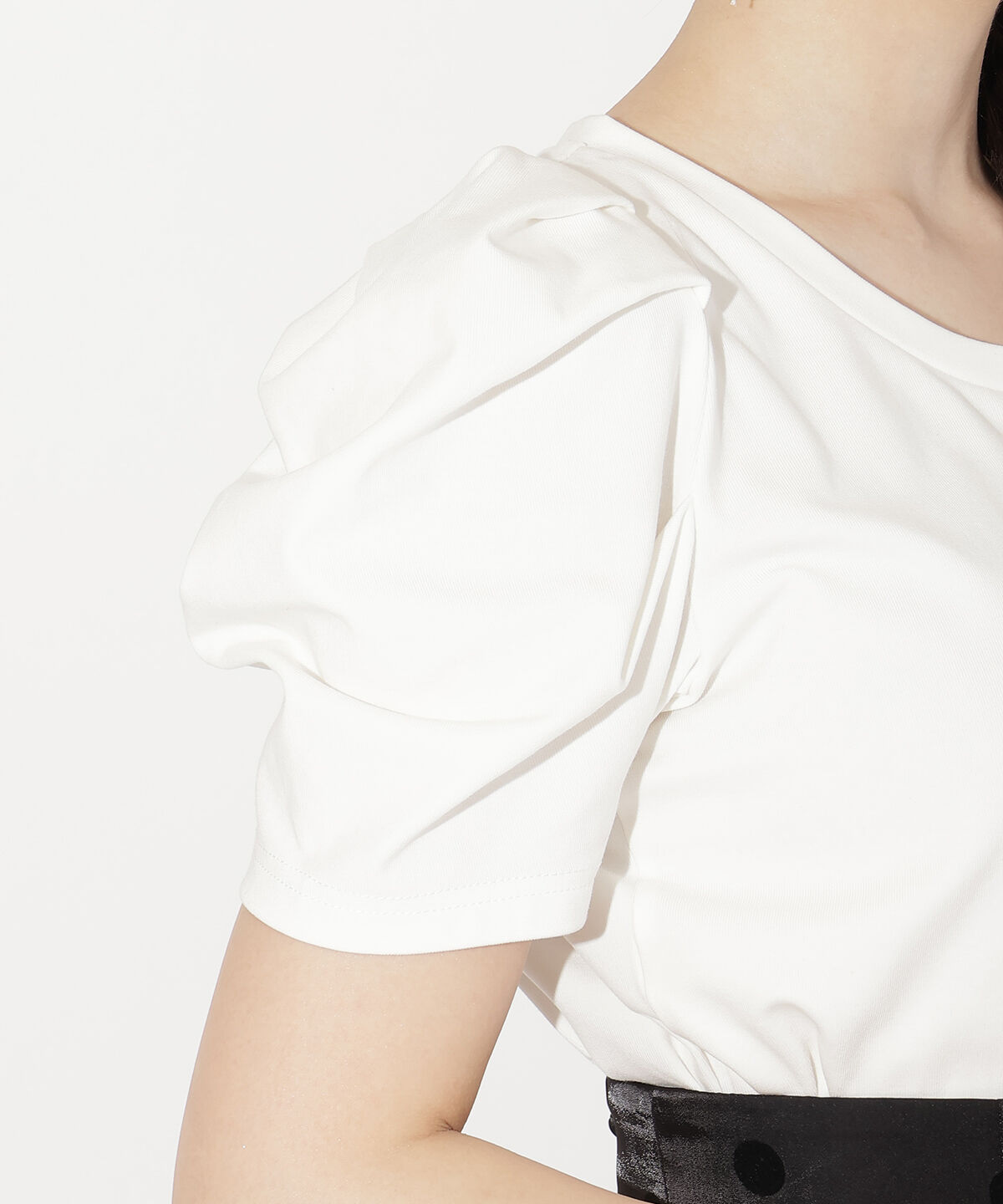 WILLSELECTION「タックスリーブラインストーンロゴTシャツ」|Tシャツ・カットソー|