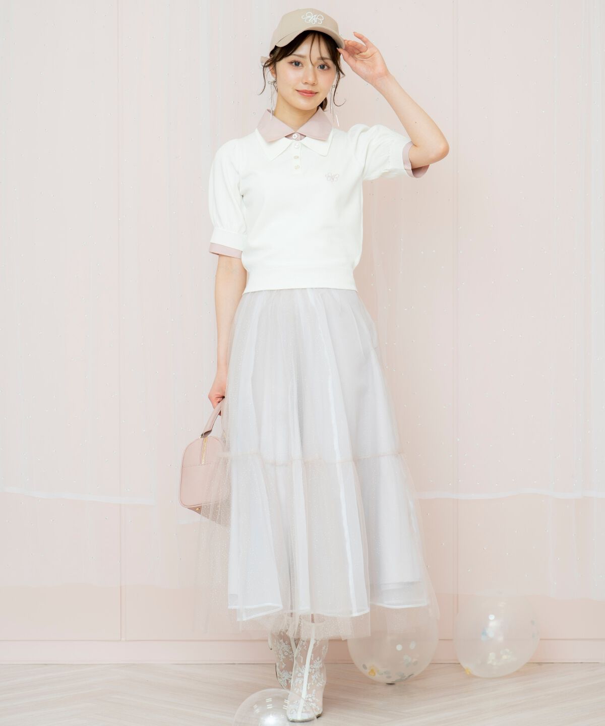 WILLSELECTION「レイヤード風ポロニット」|ニット・セーター|