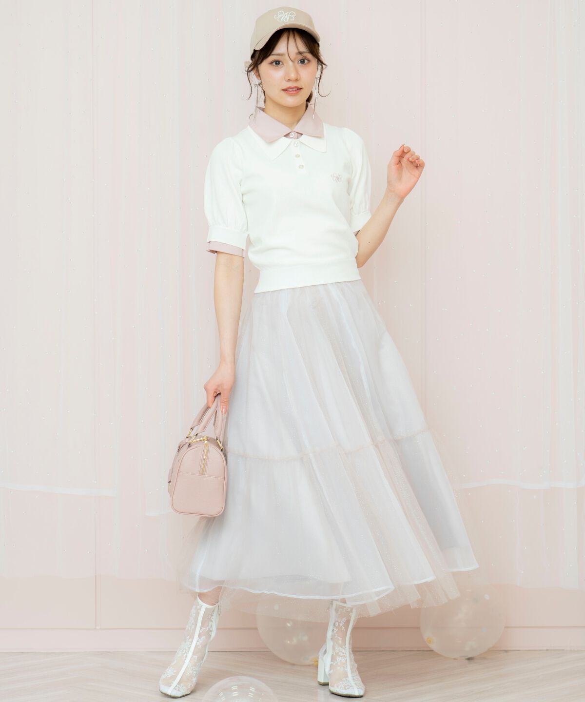 WILLSELECTION「レイヤード風ポロニット」|ニット・セーター|