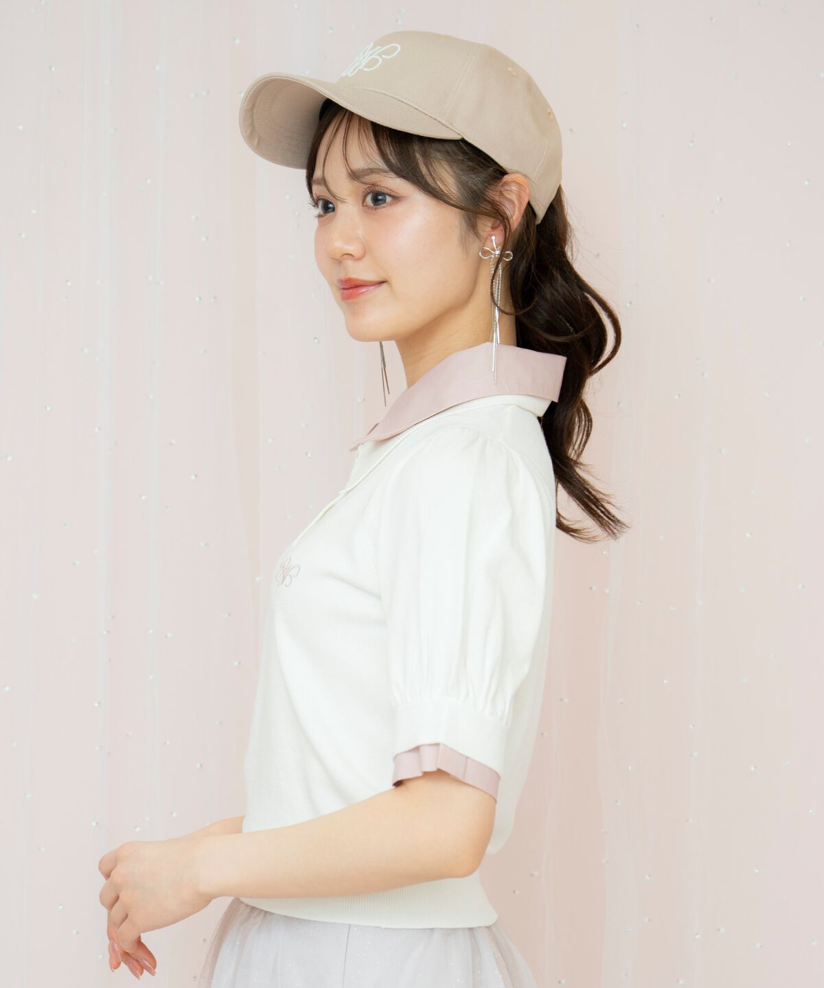 WILLSELECTION「レイヤード風ポロニット」|ニット・セーター|