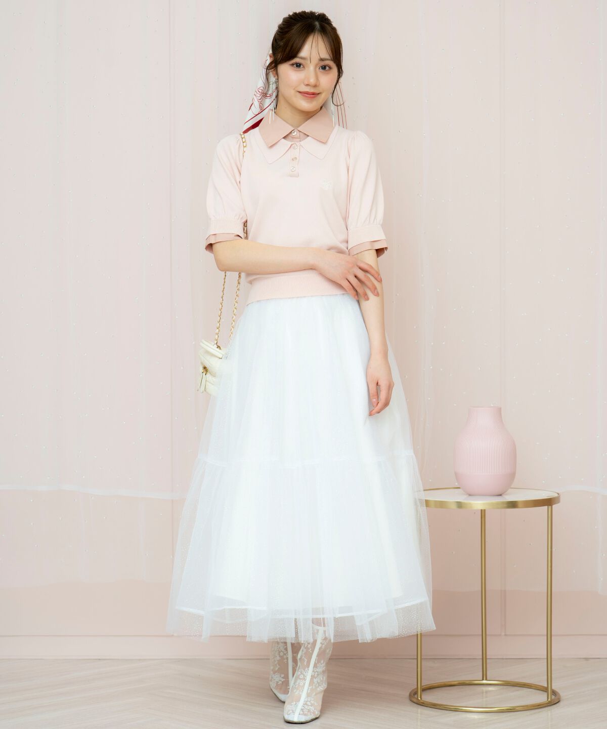 WILLSELECTION「レイヤード風ポロニット」|ニット・セーター|