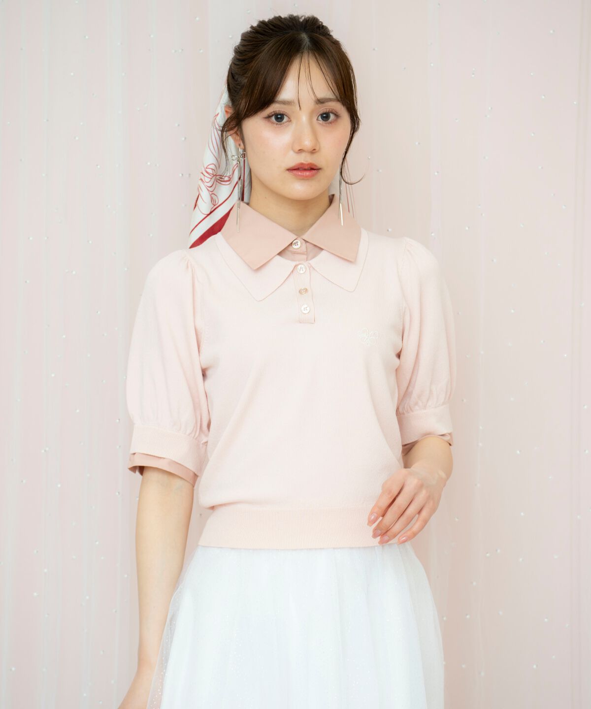 WILLSELECTION「レイヤード風ポロニット」|ニット・セーター|