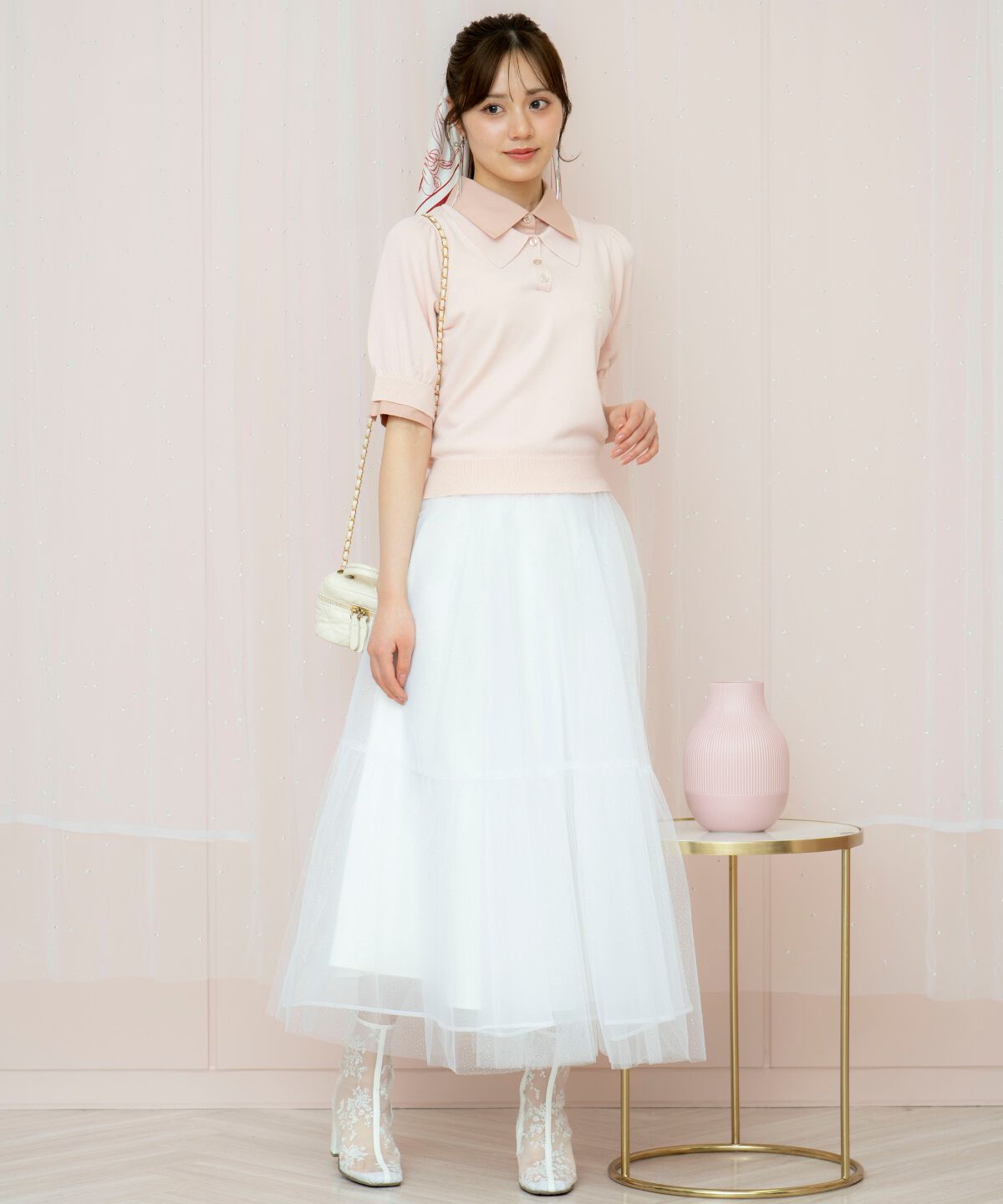 WILLSELECTION「レイヤード風ポロニット」|ニット・セーター|