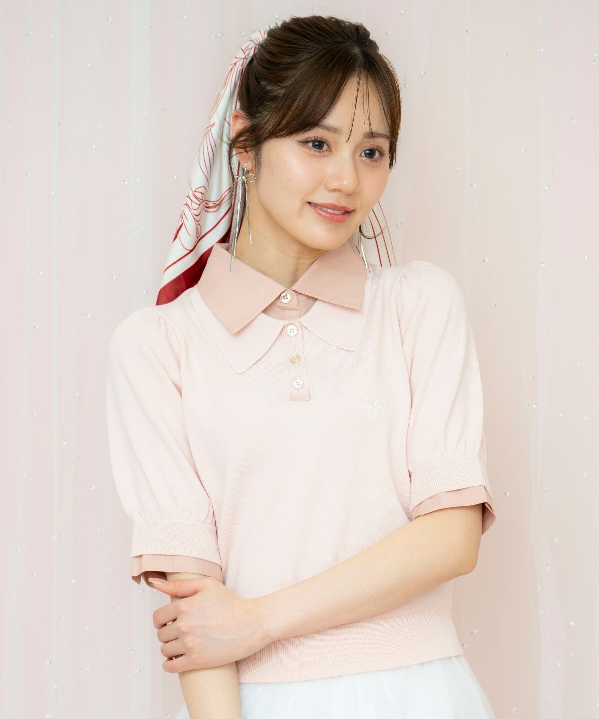 WILLSELECTION「レイヤード風ポロニット」|ニット・セーター|