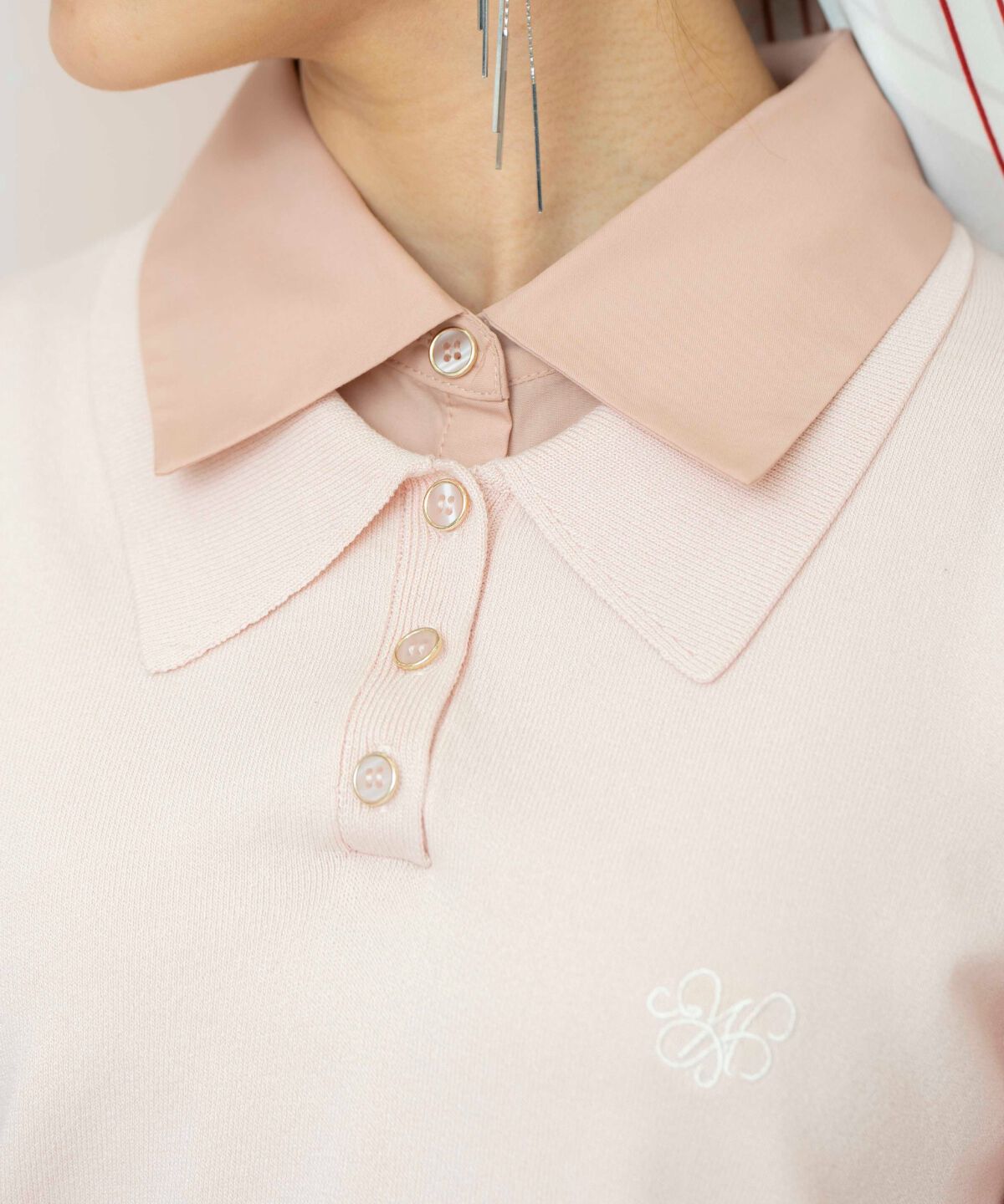 WILLSELECTION「レイヤード風ポロニット」|ニット・セーター|