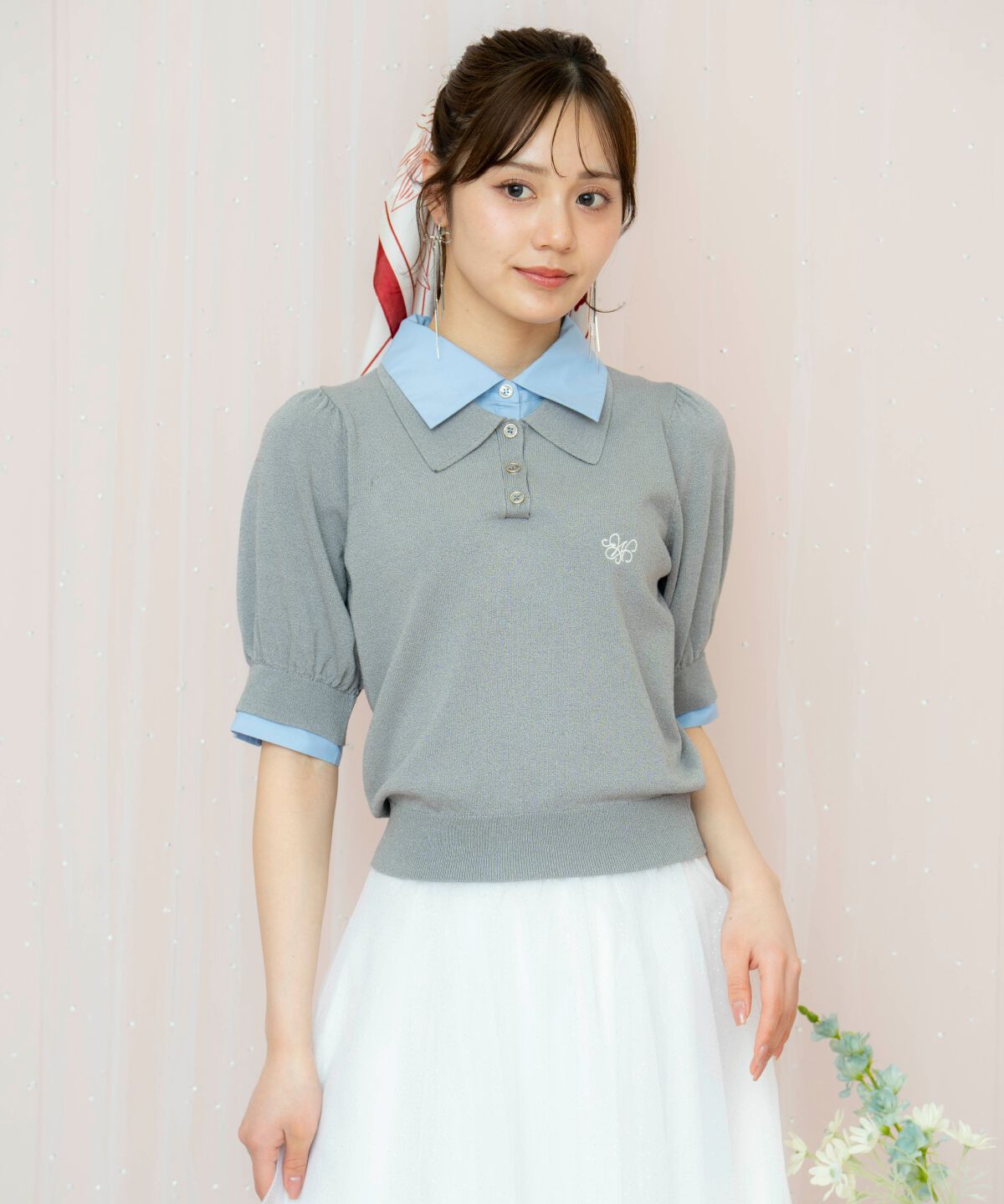 WILLSELECTION「レイヤード風ポロニット」|ニット・セーター|