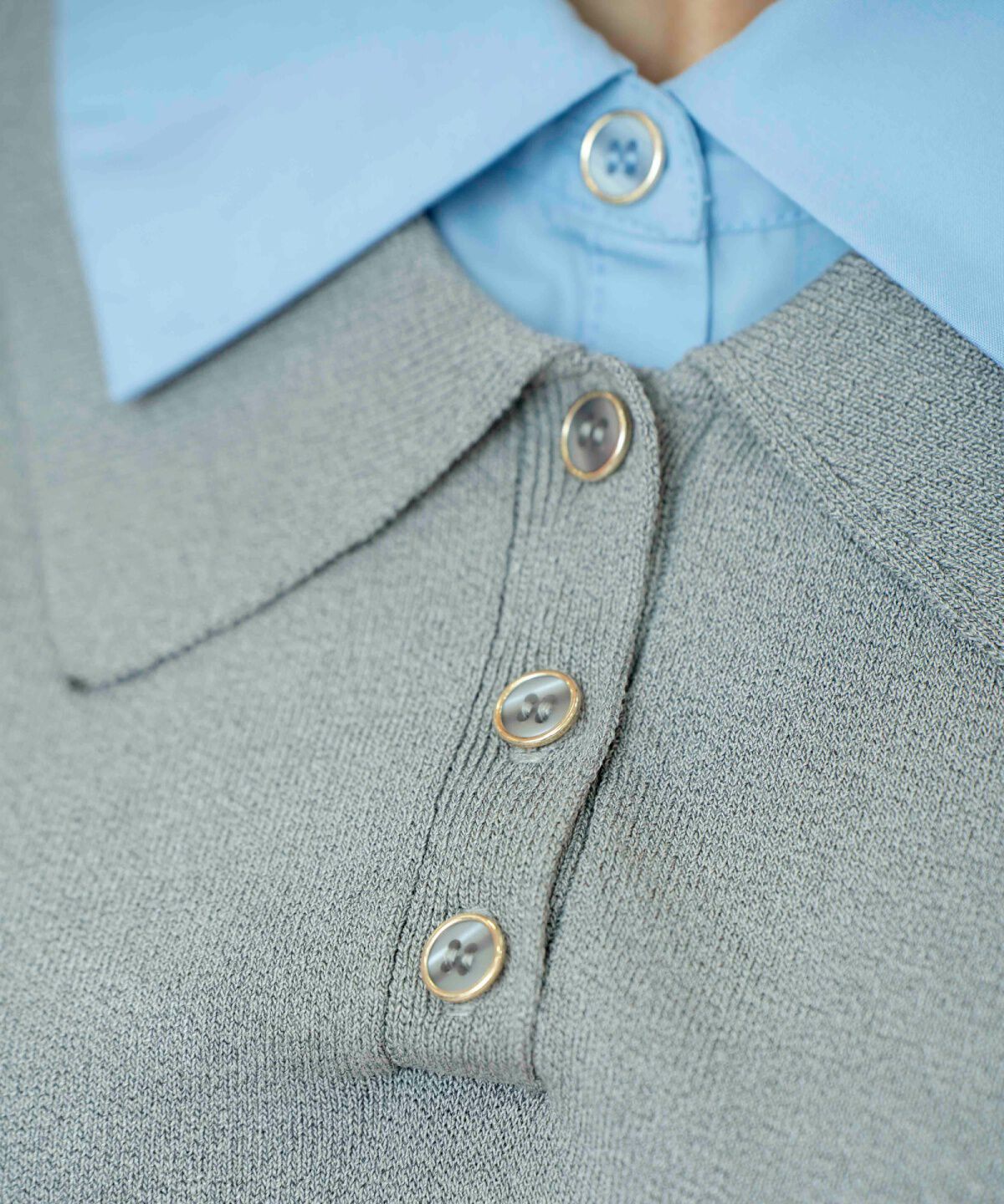 WILLSELECTION「レイヤード風ポロニット」|ニット・セーター|