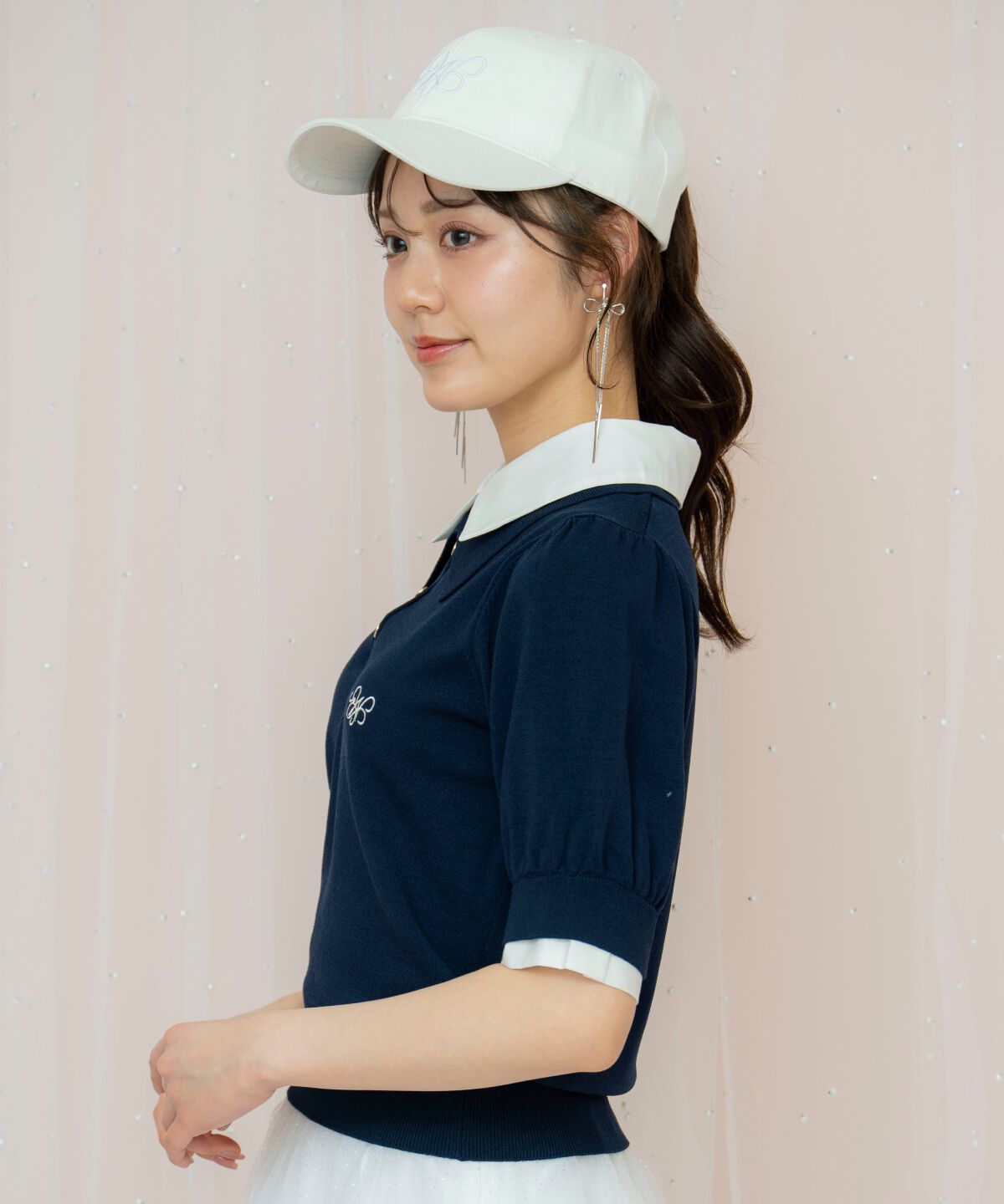 WILLSELECTION「レイヤード風ポロニット」|ニット・セーター|