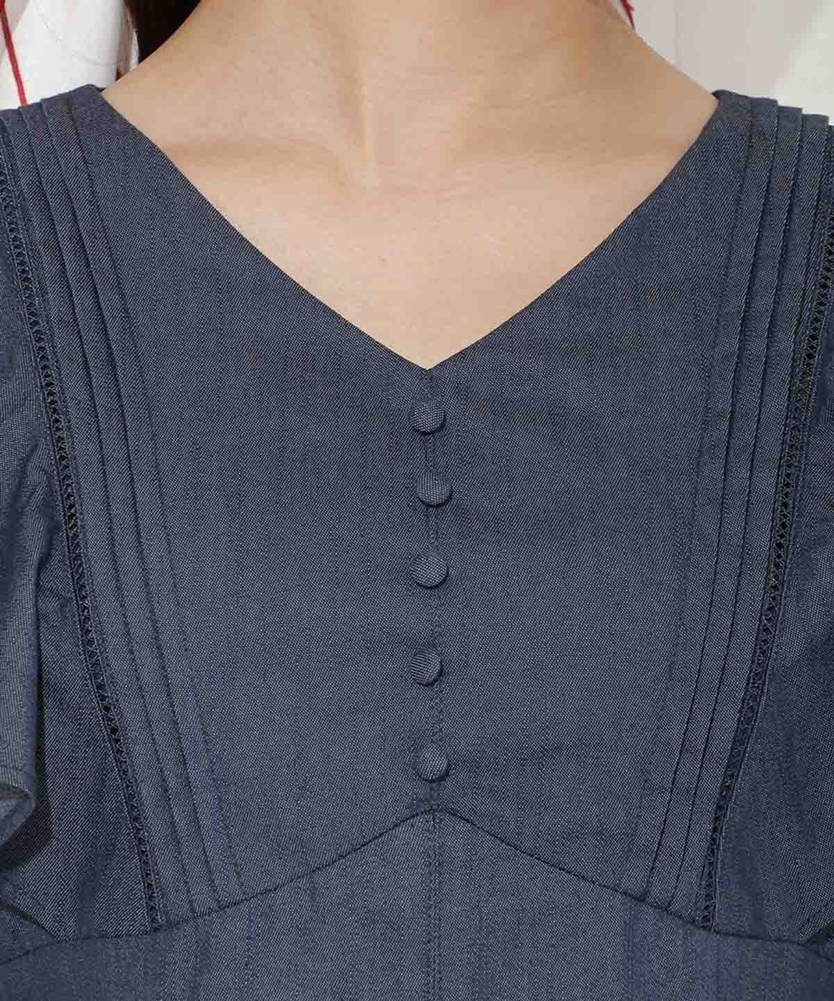 WILLSELECTION「バックリボンラッフルスリーブワンピース」|ワンピース|