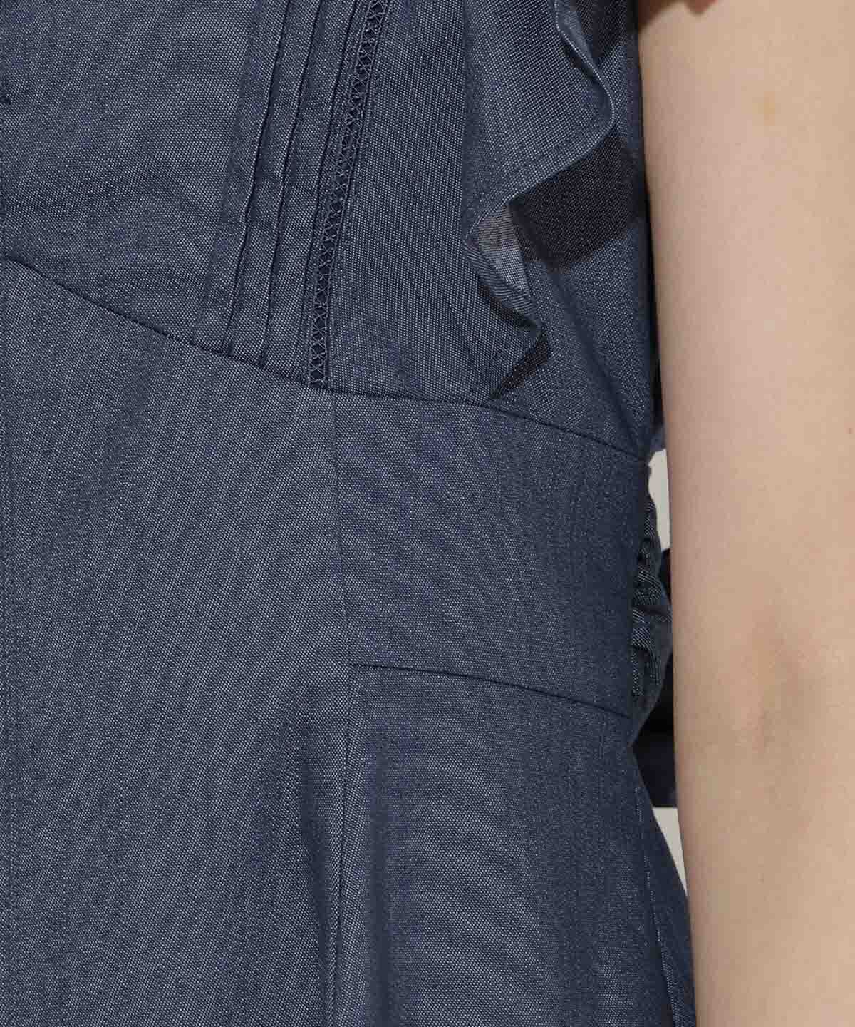 WILLSELECTION「バックリボンラッフルスリーブワンピース」|ワンピース|