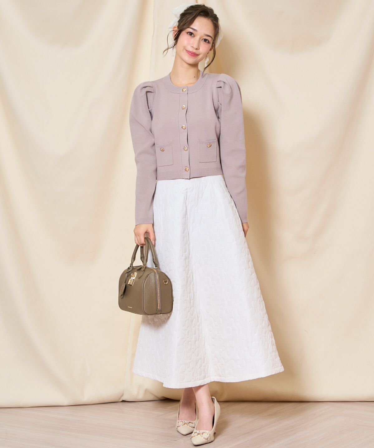 WILLSELECTION「キルティングボリュームフレアスカート」|フレア|