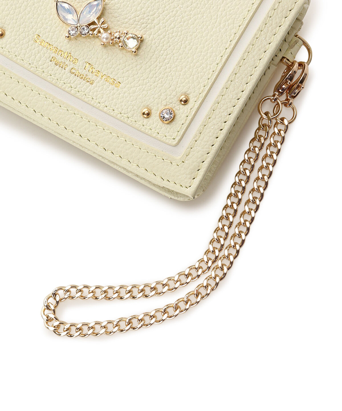 Samantha Thavasa Petit Choice「バタフライビジュー パスケース」|定期入れ|