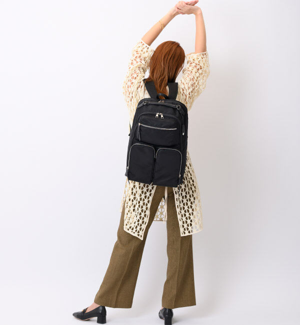 W&.Day/Night「W&.Day/Night ミュッケ オーガナイズドリュック B4サイズ 15.6インチPC収納 大容量 15577」|リュック|