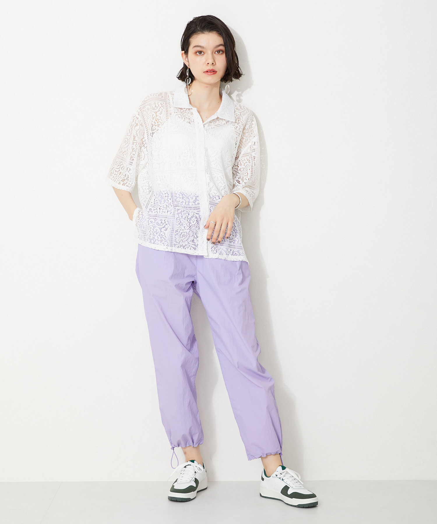 ORiental TRaffic「【トレンド】パンチングミッドソールスニーカー/OT3725 スニーカー 定番 人気 売れてる」|スニーカー|