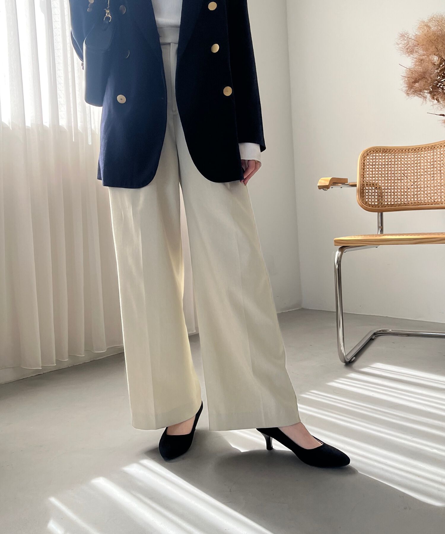 ORiental TRaffic「【WEB限定 / 累計9万足突破】 ミドルヒール パンプス /R-4008  ヒール5.5cm シンプル オフィス クッション」|パンプス|